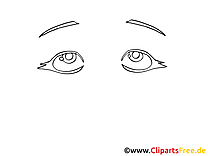 Coloriage yeux image – Dessin images cliparts