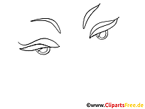 Femme yeux dessins – Dessin images