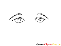 Image à imprimer yeux – Dessin clipart