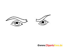 Image yeux à colorier – Dessin images cliparts