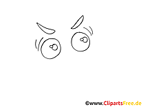 Images à colorier yeux – Dessin clipart