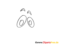 Images gratuites yeux drôles – Dessin clipart