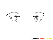 Regard image à colorier – Dessin clipart