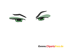 Verts yeux clip art – Dessin gratuite