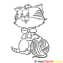 Chat clipart – Animal dessins à colorier