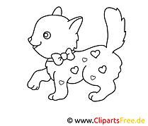 Coloriage chat image à télécharger gratuite