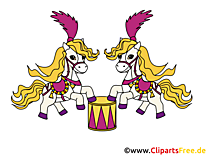 Cirque illustration gratuite – Cheval clipart