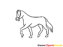 Clipart à imprimer cheval dessins gratuits