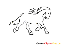 Dessins gratuits à imprimer cheval clipart