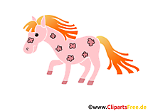 Rose poney images – Cheval dessins gratuits