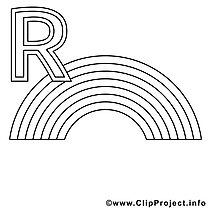 Regenbogen illustration – Alphabet allemand à colorier