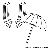 Umbrella clip arts – Alphabet anglais à imprimer