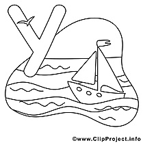 Yacht clip arts – Alphabet anglais à imprimer