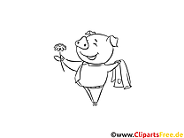 Cochon clip art gratuit – Animal à imprimer