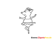 Cochon dessins gratuits – Animal à colorier