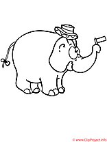 Elephant coloriage