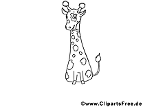 Girafe illustration – Animal à imprimer