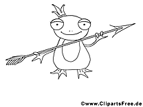 Grenouille clipart gratuit – Animal à colorier