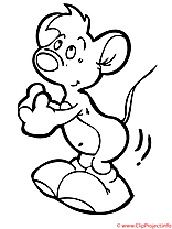 La souris danse coloriage