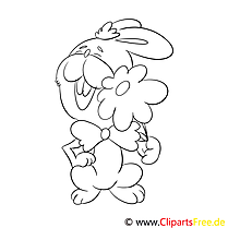 Lapin image – Coloriage animal illustration