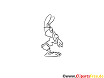 Lapin image gratuite – Animal à colorier