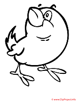 Moineau coloriage