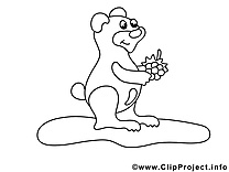 Ours dessin – Coloriage animal à télécharger