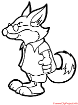 Renard coloriage