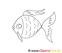 Poisson clip art gratuit – Animal à imprimer