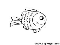 Poisson clip art gratuit – Animal à imprimer