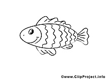 Poisson clipart – Animal dessins à colorier