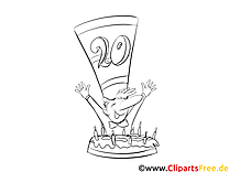 20 ans image – Coloriage anniversaire illustration