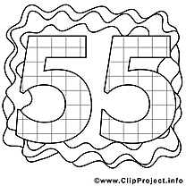 55 ans image – Coloriage anniversaire illustration
