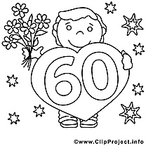 60 ans clip art gratuit – Anniversaire à imprimer