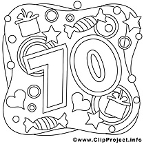 70 ans clip arts – Anniversaire à imprimer