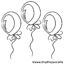 Ballons clip art gratuit – Anniversaire à imprimer