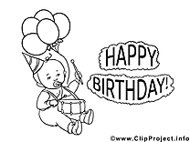 Bébé clip art gratuit – Anniversaire à imprimer