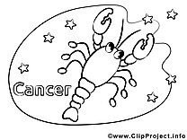 Cancer clip art gratuit – Anniversaire à colorier