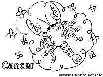 Cancer clipart gratuit – Anniversaire à colorier