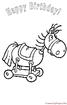 Cheval coloriage gratuit