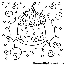 Gâteau  illustration – Anniversaire à imprimer