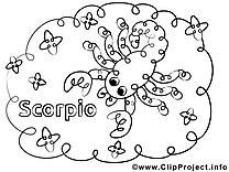 Scorpion dessins gratuits – Anniversaire à colorier