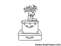 Valises clip art gratuit – Anniversaire à imprimer