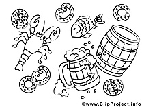 Oktoberfest dessins gratuits – Automne à colorier