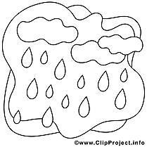 Pluie illustration – Automne à colorier