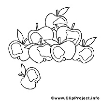 Pommes clip arts – Automne à imprimer