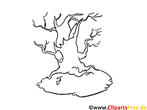 Vieil arbre image – Automne images à colorier
