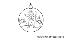 Boule de neige clip art – Avent image à colorier