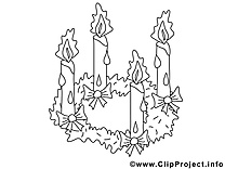 Couronne clip art gratuit – Avent à colorier