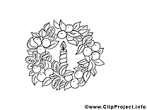 Couronne clipart – Avent dessins à colorier